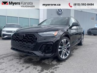 <b>Leather Seats,  Sunroof,  Navigation,  Premium Audio,  Lane Keep Assist!</b><br> <br>  Compare at $51496 - Our Price is just $49996! <br> <br>   This 2021 Audi SQ5 embodies the ultimate in performance, technology and luxury. This  2021 Audi SQ5 is for sale today in Kanata. <br> <br>Ready for any surface and any challenges ahead, this 2021 Audi SQ 5 is one of the most powerful and virtually all capable sports SUV loaded with the latest and most advanced ethnology. Explicitly styled to be unique, understated and refined, this SQ5 lets the driver and passengers to enjoy in the premium comfort and luxurious setting that is the finely crafted interior.This  SUV has 54,850 kms. Its  mythos black metallic in colour  . It has an automatic transmission and is powered by a  3.0L engine.  It may have some remaining factory warranty, please check with dealer for details. <br> <br> Our SQ5s trim level is Technik 3.0 TFSI quattro. This Technik trim adds amazing tech features like a 19 speaker Bang and Olufsen 3D sound system, climate controlled cupholder, distance pacing cruise with stop and go, lane keep assist, and an aerial view 360 degree camera. A gorgeous sunroof and heated leather seats make for a luxurious experience in this SQ5. This luxury continues with a heated leather steering wheel, memory settings, and the Audi Connect infotainment system complete with navigation, wireless Apple CarPlay, Amazon Alexa, and wi-fi. Proximity keyless entry and a power liftgate provide a valet experience while this Sq5 helps you drive with Audi Pre Sense including collision avoidance assist, lane departure warning, parking sensors, and blind spot assist. This vehicle has been upgraded with the following features: Leather Seats,  Sunroof,  Navigation,  Premium Audio,  Lane Keep Assist,  Heated Seats,  Heated Steering Wheel. <br> <br>To apply right now for financing use this link : <a href=https://www.myersvw.ca/en/form/new/financing-request-step-1/44 target=_blank>https://www.myersvw.ca/en/form/new/financing-request-step-1/44</a><br><br> <br/><br>Backed by Myers Exclusive NO Charge Engine/Transmission for life program lends itself for your peace of mind and you can buy with confidence. Call one of our experienced Sales Representatives today and book your very own test drive! Why buy from us? Move with the Myers Automotive Group since 1942! We take all trade-ins - Appraisers on site - Full safety inspection including e-testing and professional detailing prior delivery! Every vehicle comes with a free Car Proof History report.<br><br>*LIFETIME ENGINE TRANSMISSION WARRANTY NOT AVAILABLE ON VEHICLES MARKED AS-IS, VEHICLES WITH KMS EXCEEDING 140,000KM, VEHICLES 8 YEARS & OLDER, OR HIGHLINE BRAND VEHICLES (eg.BMW, INFINITI, CADILLAC, LEXUS...). FINANCING OPTIONS NOT AVAILABLE ON VEHICLES MARKED AS-IS OR AS-TRADED.<br> Come by and check out our fleet of 40+ used cars and trucks and 120+ new cars and trucks for sale in Kanata.  o~o