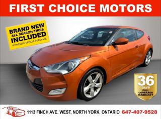 Welcome to First Choice Motors, the largest car dealership in Toronto of pre-owned cars, SUVs, and vans priced between $5000-$15,000. With an impressive inventory of over 300 vehicles in stock, we are dedicated to providing our customers with a vast selection of affordable and reliable options. <br><br>Were thrilled to offer a used 2012 Hyundai Veloster, orange color with 258,000km (STK#7124) This vehicle was $6990 NOW ON SALE FOR $5990. It is equipped with the following features:<br>- Manual Transmission<br>- Heated seats<br>- Bluetooth<br>- Reverse camera<br>- Alloy wheels<br>- Power windows<br>- Power locks<br>- Power mirrors<br>- Air Conditioning<br><br>At First Choice Motors, we believe in providing quality vehicles that our customers can depend on. All our vehicles come with a 36-day FULL COVERAGE warranty. We also offer additional warranty options up to 5 years for our customers who want extra peace of mind.<br><br>Furthermore, all our vehicles are sold fully certified with brand new brakes rotors and pads, a fresh oil change, and brand new set of all-season tires installed & balanced. You can be confident that this car is in excellent condition and ready to hit the road.<br><br>At First Choice Motors, we believe that everyone deserves a chance to own a reliable and affordable vehicle. Thats why we offer financing options with low interest rates starting at 7.9% O.A.C. Were proud to approve all customers, including those with bad credit, no credit, students, and even 9 socials. Our finance team is dedicated to finding the best financing option for you and making the car buying process as smooth and stress-free as possible.<br><br>Our dealership is open 7 days a week to provide you with the best customer service possible. We carry the largest selection of used vehicles for sale under $9990 in all of Ontario. We stock over 300 cars, mostly Hyundai, Chevrolet, Mazda, Honda, Volkswagen, Toyota, Ford, Dodge, Kia, Mitsubishi, Acura, Lexus, and more. With our ongoing sale, you can find your dream car at a price you can afford. Come visit us today and experience why we are the best choice for your next used car purchase!<br><br>All prices exclude a $10 OMVIC fee, license plates & registration  and ONTARIO HST (13%)