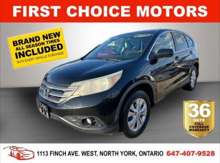 Welcome to First Choice Motors, the largest car dealership in Toronto of pre-owned cars, SUVs, and vans priced between $5000-$15,000. With an impressive inventory of over 300 vehicles in stock, we are dedicated to providing our customers with a vast selection of affordable and reliable options. <br><br>Were thrilled to offer a used 2013 Honda CR-V EX, black color with 287,000km (STK#7130) This vehicle was $12990 NOW ON SALE FOR $10990. It is equipped with the following features:<br>- Automatic Transmission<br>- Heated seats<br>- Bluetooth<br>- All wheel drive<br>- Reverse camera<br>- Alloy wheels<br>- Power windows<br>- Power locks<br>- Power mirrors<br>- Air Conditioning<br><br>At First Choice Motors, we believe in providing quality vehicles that our customers can depend on. All our vehicles come with a 36-day FULL COVERAGE warranty. We also offer additional warranty options up to 5 years for our customers who want extra peace of mind.<br><br>Furthermore, all our vehicles are sold fully certified with brand new brakes rotors and pads, a fresh oil change, and brand new set of all-season tires installed & balanced. You can be confident that this car is in excellent condition and ready to hit the road.<br><br>At First Choice Motors, we believe that everyone deserves a chance to own a reliable and affordable vehicle. Thats why we offer financing options with low interest rates starting at 7.9% O.A.C. Were proud to approve all customers, including those with bad credit, no credit, students, and even 9 socials. Our finance team is dedicated to finding the best financing option for you and making the car buying process as smooth and stress-free as possible.<br><br>Our dealership is open 7 days a week to provide you with the best customer service possible. We carry the largest selection of used vehicles for sale under $9990 in all of Ontario. We stock over 300 cars, mostly Hyundai, Chevrolet, Mazda, Honda, Volkswagen, Toyota, Ford, Dodge, Kia, Mitsubishi, Acura, Lexus, and more. With our ongoing sale, you can find your dream car at a price you can afford. Come visit us today and experience why we are the best choice for your next used car purchase!<br><br>All prices exclude a $10 OMVIC fee, license plates & registration  and ONTARIO HST (13%)