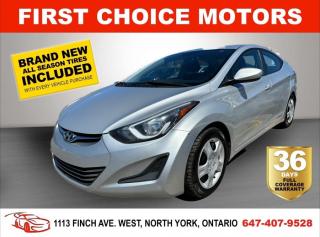 Welcome to First Choice Motors, the largest car dealership in Toronto of pre-owned cars, SUVs, and vans priced between $5000-$15,000. With an impressive inventory of over 300 vehicles in stock, we are dedicated to providing our customers with a vast selection of affordable and reliable options. <br><br>Were thrilled to offer a used 2016 Hyundai Elantra GL, silver color with 171,000km (STK#7134) This vehicle was $11990 NOW ON SALE FOR $9990. It is equipped with the following features:<br>- Automatic Transmission<br>- Heated seats<br>- Bluetooth<br>- Power windows<br>- Power locks<br>- Power mirrors<br>- Air Conditioning<br><br>At First Choice Motors, we believe in providing quality vehicles that our customers can depend on. All our vehicles come with a 36-day FULL COVERAGE warranty. We also offer additional warranty options up to 5 years for our customers who want extra peace of mind.<br><br>Furthermore, all our vehicles are sold fully certified with brand new brakes rotors and pads, a fresh oil change, and brand new set of all-season tires installed & balanced. You can be confident that this car is in excellent condition and ready to hit the road.<br><br>At First Choice Motors, we believe that everyone deserves a chance to own a reliable and affordable vehicle. Thats why we offer financing options with low interest rates starting at 7.9% O.A.C. Were proud to approve all customers, including those with bad credit, no credit, students, and even 9 socials. Our finance team is dedicated to finding the best financing option for you and making the car buying process as smooth and stress-free as possible.<br><br>Our dealership is open 7 days a week to provide you with the best customer service possible. We carry the largest selection of used vehicles for sale under $9990 in all of Ontario. We stock over 300 cars, mostly Hyundai, Chevrolet, Mazda, Honda, Volkswagen, Toyota, Ford, Dodge, Kia, Mitsubishi, Acura, Lexus, and more. With our ongoing sale, you can find your dream car at a price you can afford. Come visit us today and experience why we are the best choice for your next used car purchase!<br><br>All prices exclude a $10 OMVIC fee, license plates & registration  and ONTARIO HST (13%)