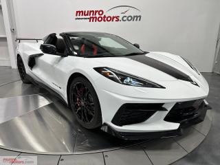 <div>Vehicle Highlights include: 3LT Interior Trim, Z51 Performance Package, Magnetic Ride Control, Power Convertible Hardtop, Carbon Flash Metallic Roof & Nacelles, Painted Carbon Flash Underside Tonneau Lid, Carbon Flash High Wing, Carbon Flash Full Side Skirts, Carbon Flash Front Spoiler, Stingray R Appearance, GT2 Seats with Carbon Fiber, Two-Tone Seats (Adrenaline Red & Black), Red Stitching, Heated Steering Wheel, Gloss Black Forged Rims, Bright Red Brake Calipers, Carbon Flash Side Mirrors, Carbon Flash Vents & Badging, Corvette All-Weather Floor Mats, & Window Tint.</div><div><br /></div><div>With Supercar Performance, an affordable Price Tag, & Flashy Styling, the C8 Corvette honors the nameplate's decades-old status as an automotive iconbut with a mid-engine twist.</div><div><br /></div><div>The C8 powerplant is the 6.2 L V8 rated at 495 hp & is paired to the 8 Speed Dual Clutch Automatic Transmission.</div><div><br /></div><div><span style=color:rgb( 51 , 51 , 51 )>The combination of Arctic White Exterior Paint with Carbon Flash Metallic Highlights including Roof/Nacelles merits well with the Adrenaline Red & Black Interior.</span></div><div><br /></div><div>The Z51 Package includes: Z51 Performance Brakes, Z51 Performance Suspension, NPP Performance Active Exhaust, Performance Rear Axle Ratio, Electronic Limited Slip Differential, Z51 Rear Spoiler, Front Splitter (increasing downforce and aerodynamics), 245/35ZR19 Front & 305/30ZR20 Michelin Pilot Sport 4 S high-performance Tires (stickier than the standard Tires), & Heavy-Duty Cooling System (more effective for the engine & brakes).</div><div><br /></div><div>3LT provides Sueded Microfiber Upper Interior Trim such as the A-Pillars, B-Pillar, & Headliner.The Door Panels, Seats & Console are Authentic Leather.Premium Napa Adrenaline Red & Black Leather look & feel phenomenal.A Black Leather Wrapped Dash & Door Panels with Red Stitching tie the rest in.</div><div><br /></div><div>3LT also includes everything from the 2LT package of Bose Performance Series 14 Speaker Audio System, Power Lumbar & Bolster Adjustment, MEM 8-Way Memory Seating, Heated & Ventilated Seats, Power Tilt/Telescopic Wheel, Heated Leather Wrapped Wheel, HUD Heads Up Display, Driver Information Centre, Chevrolet Infotainment Premium System with NAV Navigation, Power Adjusting Folding Mirrors, Rear Cross Traffic Alert, Side Blind Zone Alert, Teen Driver Mode, Rear Park Assist, Near Field Communication, PDR Performance Data Recorder, Front Camera, Rear Camera, Dual Zone Climate Control, Wireless Charging, Theft Deterrent System, Android Auto & Apple Carplay, Remote Vehicle Start, All Speed Traction Control, Active Handling Stability Control, Driver Mode Selector, & Universal Garage Door Opener.</div><div><br /></div><div>The Mid-Engine layout, aggressive styling & driving position, complete with a fighter jet-style view out of a wide windshield and across a short hood, ticks all the supercar boxes.</div><div><br /></div><div>This has a clean Carfax with only 2300kms!Come on down to Munro Motors & see this one for yourself, its in stock.We will look forward to seeing you real soon!</div><div><br /></div><div><br /></div><div><br /></div><div><br /></div><div><br /></div><div><span style=color:rgb( 51 , 51 , 51 )>CarFax: </span><a href=https://vhr.carfax.ca/?id=XRUJxRmGOvaB32Hvw+LmVwGQGZNi+2Nm rel=nofollow>https://vhr.carfax.ca/?id=XRUJxRmGOvaB32Hvw+LmVwGQGZNi+2Nm</a></div><div><br /></div><div><br /></div><div><span style=color:rgb( 51 , 51 , 51 )> Yes we take trade in vehicles. </span></div><div><span style=color:rgb( 51 , 51 , 51 )> </span></div><div><span style=color:rgb( 51 , 51 , 51 )> Check us out on youtube: </span><a href=https://www.youtube.com/user/MunroMotors1 style=color:rgb( 160 , 0 , 20 ) rel=nofollow>click here</a></div><div><span style=color:rgb( 51 , 51 , 51 )> </span></div><div><span style=color:rgb( 51 , 51 , 51 )> Like us on Facebook: </span><a href=https://www.facebook.com/munromotors/ rel=nofollow>https://www.facebook.com/munromotors/</a></div><div><span style=color:rgb( 51 , 51 , 51 )> </span></div><div><span style=color:rgb( 51 , 51 , 51 )> We are located in Brantford, Ontario; Telephone City and the hometown of hockey legend Wayne Gretzky. Formerly located in St. George, Ontario for ten years, we are still east of London, south of Cambridge, and west of Hamilton. In order to get our customers to come here, we have to have great prices and then when you get here, we have to have a great car in order to earn your business. </span></div><div><span style=color:rgb( 51 , 51 , 51 )> </span></div><div><span style=color:rgb( 51 , 51 , 51 )>Our business hours are Monday to Friday 10am to 5pm. We are closed on Saturdays and Sundays. </span></div><div><span style=color:rgb( 51 , 51 , 51 )> </span></div><div><span style=color:rgb( 51 , 51 , 51 )>At Munro Motors, we find unique vehicles and post our entire stock online in order to ensure that our vehicles find their happy home. </span></div><div><span style=color:rgb( 51 , 51 , 51 )> </span></div><div><span style=color:rgb( 51 , 51 , 51 )>To ensure our customers can get what they've always wanted, we offer financing services through TD Auto Finance, Desjardins, CIBC Auto Finance and Independent Leasing Companies on vehicles that are less than ten model years old and boats that are less than twenty-five model years old. </span></div><div><span style=color:rgb( 51 , 51 , 51 )> </span></div><div><span style=color:rgb( 51 , 51 , 51 )>We also offer warranty products through Lubrico and GVC warranties to ensure that your mechanical baby stays in tip-top condition. </span></div><div><span style=color:rgb( 51 , 51 , 51 )> </span></div><div><span style=color:rgb( 51 , 51 , 51 )>Because of our customer focused service we have been delivering vehicles to Switzerland, Finland, Rotterdam, Emo, Thunder Bay, Kapuskasing, Halifax, Sudbury, Sault Ste. Marie, Cornwall, Fort Francis, Kelowna, Montréal, Saskatchewan, Virginia, Newfoundland, Edmonton, Ottawa, Fredericton and Winnipeg, as well as Cambridge, Kitchener, Waterloo, Barrie, Windsor, London, Pickering, Peterborough, Oshawa, Sante Fe New Mexico, Blind River, the Greater Toronto Area, and even so far as the Czech Republic! </span></div><div><span style=color:rgb( 51 , 51 , 51 )> </span></div><div><span style=color:rgb( 51 , 51 , 51 )>All of our vehicles are hand-picked by the very knowledgeable owner, Andy Munro, who has been connecting people to their dreams for many years. </span></div><div><span style=color:rgb( 51 , 51 , 51 )> </span></div><div><span style=color:rgb( 51 , 51 , 51 )>Call Andy Munro at 1 (877) 738-8063 Munromotors.com </span></div><div><span style=color:rgb( 51 , 51 , 51 )> </span></div><div><span style=color:rgb( 51 , 51 , 51 )> Email: sales@munromotors.com </span></div><div><span style=color:rgb( 51 , 51 , 51 )> </span></div><div><span style=color:rgb( 51 , 51 , 51 )>Most of our vehicles are already reconditioned, saftied, etested and ready to drive home with you. </span></div><div><span style=color:rgb( 51 , 51 , 51 )> </span></div><div><span style=color:rgb( 51 , 51 , 51 )> Delivery is available. Ask for details </span></div><div><span style=color:rgb( 51 , 51 , 51 )> </span></div><div><span style=color:rgb( 51 , 51 , 51 )> All prices are subject to HST and licensing, no hidden fees. </span></div><div><span style=color:rgb( 51 , 51 , 51 )> </span></div><div><span style=color:rgb( 51 , 51 , 51 )>Financing is available for good credit and bruised credit. OAC as low as 7.99% for well qualified applicants. Ask us for details.</span></div>