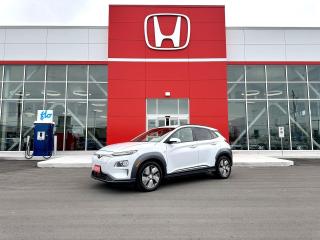 Odometer is 56218 kilometers below market average! Chalk White 2019 Hyundai Kona Electric Preferred FWD 1-Speed Automatic Electric Motor. Start your journey with an electric vehicle with this Hyundai Kona. Very low KMs and in excellent condition! Every pre-owned vehicle Cornwall Honda gets must go through a rigorous 100-point safety inspection performed by our Honda-trained technicians. 



At Cornwall Honda, we wouldnt let you leave our lot in a dirty vehicle, thats why our experienced, on-hand detailers are ready to take care of each vehicle sold. This is to ensure that your pre-owned vehicle looks as best as it possibly can. From steam cleaning all materials and fabrics to polishing any type of surface, we do it all!



Visit us at our dealership located at 2660 Brookdale Ave., Cornwall, ON.



Welcome to Cornwall Honda where we have been proudly serving the Cornwall and surrounding area since the early 1970s. Our team is committed to making this your best car-buying experience. One-stop shopping is a reality at Cornwall Honda. We have the vehicle that meets your needs. Located in beautiful Cornwall, just a few minutes south of highway 401.



Cornwall Honda offers preferred bank rates and finance options for all walks-of-life in a professional, informative, and comfortable atmosphere. Our Finance team will work for you to get you approved for the vehicle you want.



CALL TODAY TO BOOK YOUR TEST DRIVE!!!!!



 Full Vehicle History Report includes CarFax Report and any available Maintenance/Repair Records.