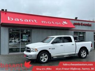 A light duty pickup with many luxury options to give the feel of something more than a work truck.  It is often regarded as being one of the more visually appealing trucks. The Ram 1500 offers good performance with a comfortable cabin and an easy to understand layout.

Take advantage of our experienced on-site financing department, currently offering, for a limited time, 2.99% along with $0 down and No Payments for 3 Months! All our vehicles include the remaining balance of their original warranty and our very own 30 Day Dealers Guarantee. Complete Vehicle Inspection Services and full vehicle history by CarFax Vehicle Reports are included! All trades are welcome, whether the vehicle is paid off or not. Visit our website at basantmotors.com for more information.  At Basant Motors, we look forward to serving you with all of your automotive needs for years to come. Please stop by our dealership, located at 16315 Fraser Highway, Surrey, BC and speak with one of our representatives today! Documentation fee ($997) and Dealer Prep ($299) are not included in the vehicle price. #9419