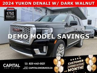 This ONYX BLACK Yukon Denali with Dark Walnut interior comes fully equipped with the POWERFUL 6.2L 420HP Engine and lots of desirable options including Heads-Up Display, Adaptive Cruise, Heated and Cooled Seats, Blind Spot Monitoring, Heated Steering Wheel, 360 Cam, Panoramic Sunroof, Power Retractable Steps and so much more!Ask for the Internet Department for more information or book your test drive today! Text 365-601-8318 for fast answers at your fingertips!AMVIC Licensed Dealer - Licence Number B1044900Disclaimer: All prices are plus taxes and include all cash credits and loyalties. See dealer for details. AMVIC Licensed Dealer # B1044900