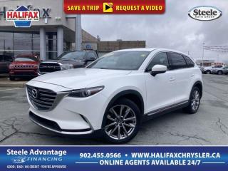 Recent Arrival!2017 Mazda CX-9 GT Snowflake White Pearl Mica I4 Turbo AWD 6-Speed Automatic**Live Market Value Pricing**, AWD, Alloy wheels, Automatic temperature control, Exterior Parking Camera Rear, Front dual zone A/C, Heads-Up Display, Heated Front Bucket Seats, Heated steering wheel, Leather Shift Knob, Leather steering wheel, Memory seat, Power driver seat, Power Liftgate, Power moonroof, Rear air conditioning, Rear Parking Sensors, Remote keyless entry, Steering wheel mounted audio controls.Top reasons for buying from Halifax Chrysler: Live Market Value Pricing, No Pressure Environment, State Of The Art facility, Mopar Certified Technicians, Convenient Location, Best Test Drive Route In City, Full Disclosure.Certification Program Details: 85 Point Inspection, 2 Years Fresh MVI, Brake Inspection, Tire Inspection, Fresh Oil Change, Free Carfax Report, Vehicle Professionally Detailed.Here at Halifax Chrysler, we are committed to providing excellence in customer service and will ensure your purchasing experience is second to none! Visit us at 12 Lakelands Boulevard in Bayers Lake, call us at 902-455-0566 or visit us online at www.halifaxchrysler.com *** We do our best to ensure vehicle specifications are accurate. It is up to the buyer to confirm details.***