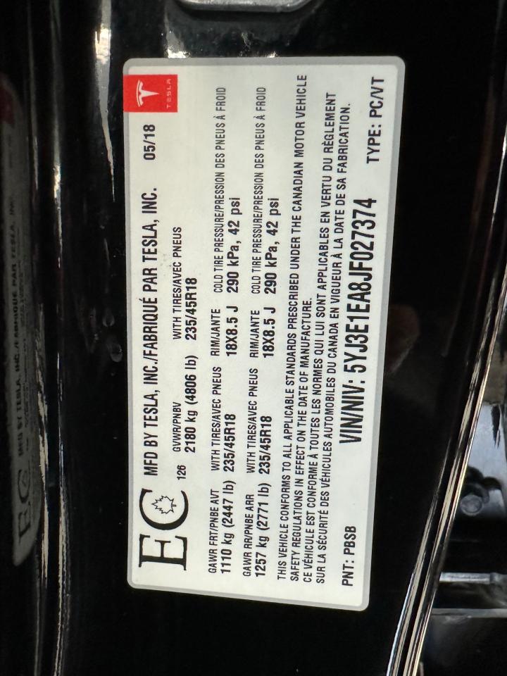 2018 Tesla Model 3 Long Range+Autopilot+New Tires+Tinted+CLEAN CARFAX - Photo #43