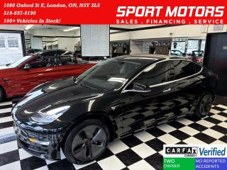 Used 2018 Tesla Model 3 Long Range+Autopilot+New Tires+Tinted+CLEAN CARFAX for sale in London, ON