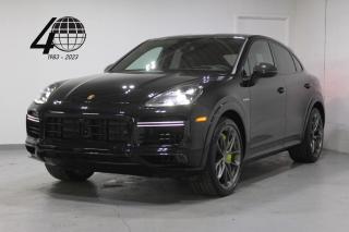 <p>Massively equipped, technologically advanced, and exclusively optioned, this Cayenne Turbo S E-Hybrid Coupe is a Jet Black Metallic Porsche SUV LOADED with features and capabilities! Optioned with 22” GT Design wheels, carbon trim inside and out, and a black leather interior with Porsche Classic Houndstooth inserts!</p>

<p>An all-wheel drive plug-in hybrid SUV with over 670 horsepower and full-electric drive capability, this Cayenne features carbon ceramic brakes with acid green calipers, adjustable air suspension, a sport exhaust system with center-mounted tailpipes, a carbon roof, and Sport Chrono with performance displays and configurable drive/chassis modes!</p>

<p>An extensive list of luxury features includes a heads-up display, keyless entry/start with soft-close doors, a Burmester sound system, Night View Assist, quad-zone climate control, a 360-view camera system, 18-way Adaptive Sport Seats, PDLS+ headlights, adaptive cruise control, and much more!</p>

<p>World Fine Cars Ltd. has been in business for over 30 years and maintains over 90 pre-owned vehicles in inventory at all times. Every certified retailed vehicle will have a 3 Month 3000 KM POWERTRAIN WARRANTY WITH SEALS AND GASKETS COVERAGE, with our compliments (conditions apply please contact for details). CarFax Reports are always available at no charge. We offer a full service center and we are able to service everything we sell. With a state of the art showroom including a comfortable customer lounge with WiFi access. We invite you to contact us today 1-888-334-2707 www.worldfinecars.com</p>