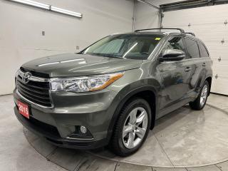Used 2015 Toyota Highlander LIMITED AWD| 7-PASS | PANO ROOF| LEATHER| LOW KMS! for sale in Ottawa, ON