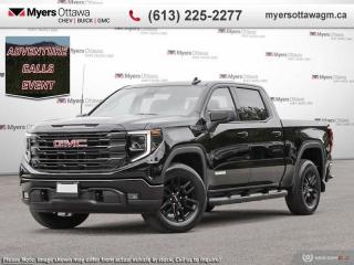 <br> <br>   <br> <br>This 2024 GMC Sierra 1500 stands out in the midsize pickup truck segment, with bold proportions that create a commanding stance on and off road. Next level comfort and technology is paired with its outstanding performance and capability. Inside, the Sierra 1500 supports you through rough terrain with expertly designed seats and robust suspension. This amazing 2024 Sierra 1500 is ready for whatever.<br> <br> This onyx black Crew Cab 4X4 pickup   has an automatic transmission and is powered by a  355HP 5.3L 8 Cylinder Engine.<br> <br> Our Sierra 1500s trim level is Elevation. Upgrading to this GMC Sierra 1500 Elevation is a great choice as it comes loaded with a monochromatic exterior featuring a black gloss grille and unique aluminum wheels, a massive 13.4 inch touchscreen display with wireless Apple CarPlay and Android Auto, wireless streaming audio, SiriusXM, plus a 4G LTE hotspot. Additionally, this pickup truck also features IntelliBeam LED headlights, remote engine start, forward collision warning and lane keep assist, a trailer-tow package, LED cargo area lighting, teen driver technology plus so much more! This vehicle has been upgraded with the following features: Running Boards, Max Trailering Package. <br><br> <br>To apply right now for financing use this link : <a href=https://creditonline.dealertrack.ca/Web/Default.aspx?Token=b35bf617-8dfe-4a3a-b6ae-b4e858efb71d&Lang=en target=_blank>https://creditonline.dealertrack.ca/Web/Default.aspx?Token=b35bf617-8dfe-4a3a-b6ae-b4e858efb71d&Lang=en</a><br><br> <br/>     0% financing for 60 months. 2.49% financing for 84 months.  Incentives expire 2024-05-31.  See dealer for details. <br> <br><br> Come by and check out our fleet of 40+ used cars and trucks and 140+ new cars and trucks for sale in Ottawa.  o~o