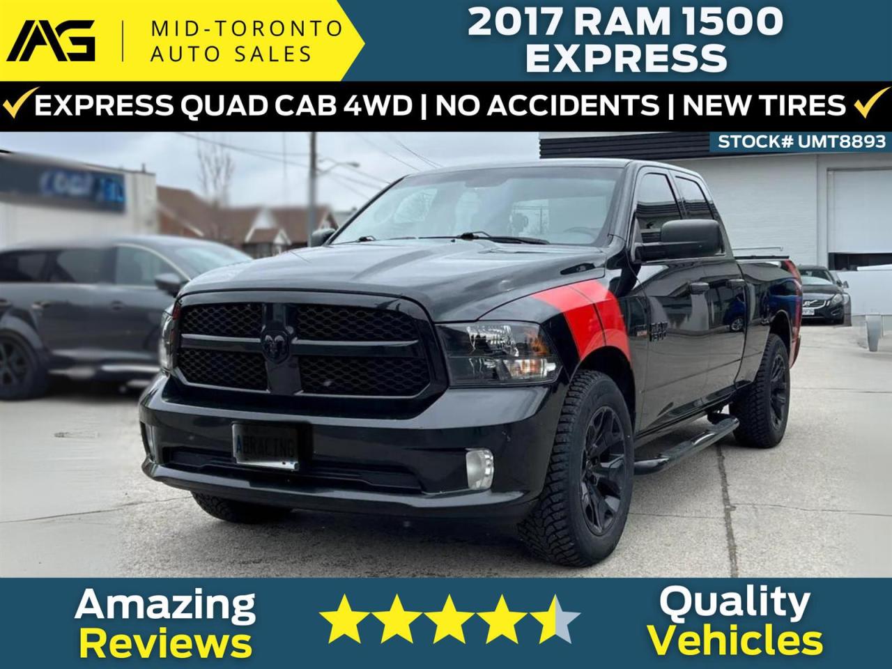 Used 2017 RAM 1500 Express Quad Cab 4WD - 5.7 HEMI - No Accidents - Exceptionally well cared for - 4 New Tires for sale in North York, ON