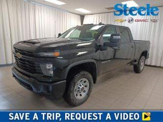 Our 2024 Chevrolet Silverado 3500 W/T Crew Cab 4X4 in Black is a leading choice for long days and hard jobs! Powered by a 6.6 Litre V8 serving up 401hp matched to a 10 Speed Allison Automatic transmission tuned to help with towing and hauling. An auto-locking rear differential and 2-speed transfer case bring this Four Wheel Drive truck even more confident capability. Its also easy to stand out with our Silverados black bumpers, black beltline moldings, black-capped power trailer mirrors, a trailer hitch, cargo-area lights, recovery hooks, a bed liner, and rear/side bed steps. A smart layout with supportive seats highlights our Work Truck cabin, which treats you to rewarding convenience with air conditioning, power accessories, a 12V power outlet, a 3.5-inch driver display, keyless access, pushbutton ignition, and a high-tech, high-function infotainment system. It bundles a 7-inch touchscreen, WiFi compatibility, wireless Android Auto®/Apple CarPlay®, Bluetooth®, and a six-speaker sound system for better connections. For safetys sake, Chevrolet supplies automatic braking, pedestrian detection, forward collision warning, a following distance indicator, lane-departure warning, an HD rearview camera, hitch guidance, hill start assistance, tire pressure monitoring, and more. Strong and strongly recommended, our Silverado 3500 W/T is one terrific truck! Save this Page and Call for Availability. We Know You Will Enjoy Your Test Drive Towards Ownership! Metros Premier Credit Specialist Team Good/Bad/New Credit? Divorce? Self-Employed?