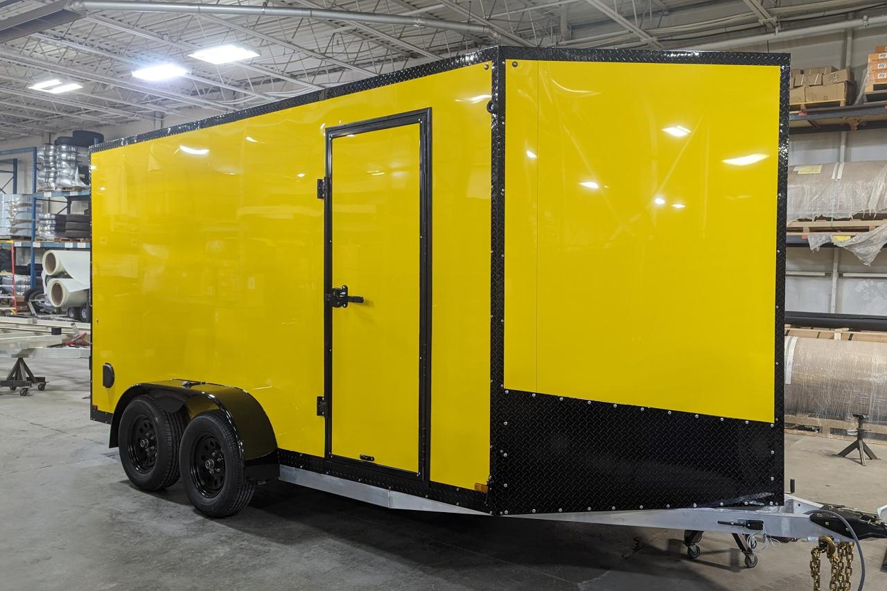 New 2024 Canadian Trailer Company 7x14 V Nose Cargo Trailer Aluminum Tandem Axle for sale in Guelph, ON