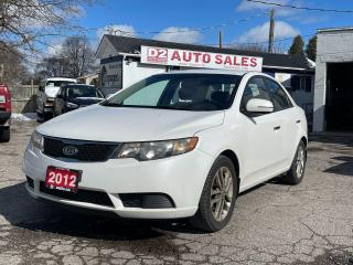 Used 2012 Kia Forte EX/NO ACCIDENTS/BT/SENSORS/GAS SAVER/CERTIFIED. for sale in Scarborough, ON