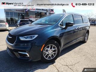 <b>Apple CarPlay,  Android Auto,  360 Camera,  Synthetic Leather Seats,  Heated Seats!</b><br> <br>  Compare at $47370 - Our Price is just $45990! <br> <br>   Built with comfort and utility in mind, this upscale Chrysler Pacifica doesnt just make family trips tolerable, it makes them memorable. This  2023 Chrysler Pacifica is for sale today in Manotick. <br> <br>Designed for the family on the go, this 2023 Chrysler Pacifica is loaded with clever and luxurious features that will make it feel like a second home on the road. Far more than your moms old minivan, this stunning Pacifica will feel modern, sleek, and cool enough to still impress your neighbors. If you need a minivan for your growing family, but still want something that feels like a luxury sedan, then this Pacifica is designed just for you.This  van has 27,505 kms. Its  fathom blue pearl in colour  . It has an automatic transmission and is powered by a  287HP 3.6L V6 Cylinder Engine. <br> <br> Our Pacificas trim level is Touring L. This Pacifica Touring L steps things up with Caprice synthetic leather upholstery, Apple CarPlay and Android Auto connectivity, USB mobile projection and an 360 camera system, along with great standard features like power sliding doors, heated and power-adjustable front seats with lumbar support and cushion tilt, 2nd row captains chairs with 60-40 split bench 3rd row seats, a heated TechnoLeather leatherette steering wheel, adaptive cruise control, proximity keyless entry with remote engine start, and a power tailgate for rear cargo access. Additional features also include a 10.1-inch infotainment screen powered by Uconnect 5, dual-zone front climate control, blind spot detection, Park Assist rear parking sensors, lane keeping assist with lane departure warning, and forward collision warning with active braking. This vehicle has been upgraded with the following features: Apple Carplay,  Android Auto,  360 Camera,  Synthetic Leather Seats,  Heated Seats,  Heated Steering Wheel,  Power Liftgate. <br> To view the original window sticker for this vehicle view this <a href=http://www.chrysler.com/hostd/windowsticker/getWindowStickerPdf.do?vin=2C4RC1BGXPR561143 target=_blank>http://www.chrysler.com/hostd/windowsticker/getWindowStickerPdf.do?vin=2C4RC1BGXPR561143</a>. <br/><br> <br>To apply right now for financing use this link : <a href=https://CreditOnline.dealertrack.ca/Web/Default.aspx?Token=3206df1a-492e-4453-9f18-918b5245c510&Lang=en target=_blank>https://CreditOnline.dealertrack.ca/Web/Default.aspx?Token=3206df1a-492e-4453-9f18-918b5245c510&Lang=en</a><br><br> <br/><br> Buy this vehicle now for the lowest weekly payment of <b>$160.65</b> with $0 down for 96 months @ 9.99% APR O.A.C. ( Plus applicable taxes -  and licensing fees   ).  See dealer for details. <br> <br>If youre looking for a Dodge, Ram, Jeep, and Chrysler dealership in Ottawa that always goes above and beyond for you, visit Myers Manotick Dodge today! Were more than just great cars. We provide the kind of world-class Dodge service experience near Kanata that will make you a Myers customer for life. And with fabulous perks like extended service hours, our 30-day tire price guarantee, the Myers No Charge Engine/Transmission for Life program, and complimentary shuttle service, its no wonder were a top choice for drivers everywhere. Get more with Myers! <br>*LIFETIME ENGINE TRANSMISSION WARRANTY NOT AVAILABLE ON VEHICLES WITH KMS EXCEEDING 140,000KM, VEHICLES 8 YEARS & OLDER, OR HIGHLINE BRAND VEHICLE(eg. BMW, INFINITI. CADILLAC, LEXUS...)<br> Come by and check out our fleet of 40+ used cars and trucks and 100+ new cars and trucks for sale in Manotick.  o~o