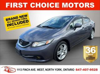 Welcome to First Choice Motors, the largest car dealership in Toronto of pre-owned cars, SUVs, and vans priced between $5000-$15,000. With an impressive inventory of over 300 vehicles in stock, we are dedicated to providing our customers with a vast selection of affordable and reliable options. <br><br>Were thrilled to offer a used 2015 Honda Civic LX, grey color with 138,000km (STK#7147) This vehicle was $15990 NOW ON SALE FOR $13990. It is equipped with the following features:<br>- Automatic Transmission<br>- Heated seats<br>- Bluetooth<br>- Reverse camera<br>- Alloy wheels<br>- Power windows<br>- Power locks<br>- Power mirrors<br>- Air Conditioning<br><br>At First Choice Motors, we believe in providing quality vehicles that our customers can depend on. All our vehicles come with a 36-day FULL COVERAGE warranty. We also offer additional warranty options up to 5 years for our customers who want extra peace of mind.<br><br>Furthermore, all our vehicles are sold fully certified with brand new brakes rotors and pads, a fresh oil change, and brand new set of all-season tires installed & balanced. You can be confident that this car is in excellent condition and ready to hit the road.<br><br>At First Choice Motors, we believe that everyone deserves a chance to own a reliable and affordable vehicle. Thats why we offer financing options with low interest rates starting at 7.9% O.A.C. Were proud to approve all customers, including those with bad credit, no credit, students, and even 9 socials. Our finance team is dedicated to finding the best financing option for you and making the car buying process as smooth and stress-free as possible.<br><br>Our dealership is open 7 days a week to provide you with the best customer service possible. We carry the largest selection of used vehicles for sale under $9990 in all of Ontario. We stock over 300 cars, mostly Hyundai, Chevrolet, Mazda, Honda, Volkswagen, Toyota, Ford, Dodge, Kia, Mitsubishi, Acura, Lexus, and more. With our ongoing sale, you can find your dream car at a price you can afford. Come visit us today and experience why we are the best choice for your next used car purchase!<br><br>All prices exclude a $10 OMVIC fee, license plates & registration  and ONTARIO HST (13%)