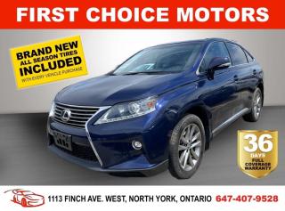 Welcome to First Choice Motors, the largest car dealership in Toronto of pre-owned cars, SUVs, and vans priced between $5000-$15,000. With an impressive inventory of over 300 vehicles in stock, we are dedicated to providing our customers with a vast selection of affordable and reliable options. <br><br>Were thrilled to offer a used 2015 Lexus RX 350 Sport Utility, blue color with 147,000km (STK#7150) This vehicle was $24990 NOW ON SALE FOR $22990. It is equipped with the following features:<br>- Automatic Transmission<br>- Leather Seats<br>- Sunroof<br>- Heated/ cooled seats<br>- Navigation<br>- All wheel drive<br>- Bluetooth<br>- Memory seats<br>- Reverse camera<br>- Alloy wheels<br>- Power windows<br>- Power locks<br>- Power mirrors<br>- Air Conditioning<br><br>At First Choice Motors, we believe in providing quality vehicles that our customers can depend on. All our vehicles come with a 36-day FULL COVERAGE warranty. We also offer additional warranty options up to 5 years for our customers who want extra peace of mind.<br><br>Furthermore, all our vehicles are sold fully certified with brand new brakes rotors and pads, a fresh oil change, and brand new set of all-season tires installed & balanced. You can be confident that this car is in excellent condition and ready to hit the road.<br><br>At First Choice Motors, we believe that everyone deserves a chance to own a reliable and affordable vehicle. Thats why we offer financing options with low interest rates starting at 7.9% O.A.C. Were proud to approve all customers, including those with bad credit, no credit, students, and even 9 socials. Our finance team is dedicated to finding the best financing option for you and making the car buying process as smooth and stress-free as possible.<br><br>Our dealership is open 7 days a week to provide you with the best customer service possible. We carry the largest selection of used vehicles for sale under $9990 in all of Ontario. We stock over 300 cars, mostly Hyundai, Chevrolet, Mazda, Honda, Volkswagen, Toyota, Ford, Dodge, Kia, Mitsubishi, Acura, Lexus, and more. With our ongoing sale, you can find your dream car at a price you can afford. Come visit us today and experience why we are the best choice for your next used car purchase!<br><br>All prices exclude a $10 OMVIC fee, license plates & registration  and ONTARIO HST (13%)