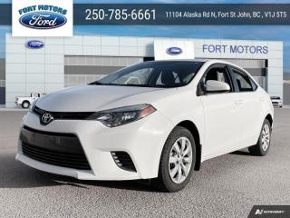 Used 2016 Toyota Corolla LE  -  Heated Seats -  Bluetooth for sale in Fort St John, BC