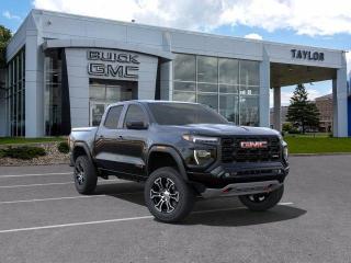 <b>Remote Start,  Heated Seats,  Climate Control,  Off-Road Suspension,  Apple CarPlay!</b><br> <br>    This iconic midsize truck offers exceptional versatility and robust build quality. <br> <br>Aimed at shoppers who desire the capability of a traditional pickup without the compromise of a full-size truck, this 2024 GMC Canyon is ready to take on whatever you throw at it. From work-site duties to intense off-road sessions, this Canyon is sure to never skip a beat!<br> <br> This void blk Crew Cab 4X4 pickup   has an automatic transmission and is powered by a  310HP 2.7L 4 Cylinder Engine.<br> <br> Our Canyons trim level is AT4. This Canyon AT4 steps things up with hill descent control, an auto locking rear differential, upgraded aluminum wheels, front LED fog lamps, factory-lifted suspension, front recovery hooks and off-road performance display, along with great standard features such as an EZ-Lift and Lower tailgate, heated front seats with power driver lumbar control, remote engine start, dual-zone climate control, a vivid 11.3-inch diagonal infotainment screen with Apple CarPlay and Android Auto, and a 6-speaker audio system. Safety features include automatic emergency braking, front pedestrian braking, lane keeping assist with lane departure warning, Teen Driver, and forward collision alert with IntelliBeam high beam assist. This vehicle has been upgraded with the following features: Remote Start,  Heated Seats,  Climate Control,  Off-road Suspension,  Apple Carplay,  Android Auto,  Remote Keyless Entry. <br><br> <br>To apply right now for financing use this link : <a href=https://www.taylorautomall.com/finance/apply-for-financing/ target=_blank>https://www.taylorautomall.com/finance/apply-for-financing/</a><br><br> <br/>    5.99% financing for 84 months. <br> Buy this vehicle now for the lowest bi-weekly payment of <b>$391.12</b> with $0 down for 84 months @ 5.99% APR O.A.C. ( Plus applicable taxes -  Plus applicable fees   / Total Obligation of $71184  ).  Incentives expire 2024-05-31.  See dealer for details. <br> <br> <br>LEASING:<br><br>Estimated Lease Payment: $376 bi-weekly <br>Payment based on 9.5% lease financing for 36 months with $0 down payment on approved credit. Total obligation $29,402. Mileage allowance of 16,000 KM/year. Offer expires 2024-05-31.<br><br><br><br> Come by and check out our fleet of 80+ used cars and trucks and 150+ new cars and trucks for sale in Kingston.  o~o