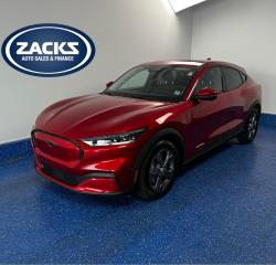 New Price! 2021 Ford Mustang Mach-E Select Select AWD | Zacks Certified | Ask about Provincia Certified. Single-Speed Automatic AWD Rapid Red Metallic Tinted Clearcoat Electric Motor<br>Odometer is 18907 kilometers below market average!<br><br>360 Degree Camera, ActiveX Heated Bucket Seats, AM/FM radio: SiriusXM with 360L, Automatic temperature control, BlueCruise Hands-Free Driving, Cargo Area Cover, Comfort/Technology Package, Equipment Group 100A, Exterior Parking Camera Rear, Ford Co-Pilot360 Active 2.0, Front Bucket Seats, Hands-Free Foot-Activated Liftgate, Heated Steering Wheel, Memory Drivers Seat, Navigation System, Power driver seat, Power windows, Rain sensing wipers, Rear window wiper, Remote keyless entry, SiriusXM Radio w/360L, Tilt steering wheel, Turn signal indicator mirrors, Wheels: 18 Carbonized Grey-Painted Aluminum.<br><br>Certification Program Details: Fully Reconditioned | Fresh 2 Yr MVI | 30 day warranty* | 110 point inspection | Full tank of fuel | Krown rustproofed | Flexible financing options | Professionally detailed<br><br>This vehicle is Zacks Certified! Youre approved! We work with you. Together well find a solution that makes sense for your individual situation. Please visit us or call 902 843-3900 to learn about our great selection.<br>Awards:<br>  * JD Power Canada Automotive Performance, Execution and Layout (APEAL) Study<br>With 22 lenders available Zacks Auto Sales can offer our customers with the lowest available interest rate. Thank you for taking the time to check out our selection!