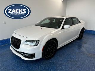 New Price! 2021 Chrysler 300 S S Package AWD | Zacks Certified | PanoRoof Certified. 8-Speed Automatic AWD Bright White Clearcoat Pentastar 3.6L V6 VVT<br><br><br>506-Watt Amplifier, 5-Year SiriusXM Traffic Subscription, 5-Year SXM Travel Link Subscription, 9 Alpine Speakers w/Subwoofer, Apple CarPlay/Android Auto, Automatic temperature control, Body-Colour Front Fascia, Body-Colour Rear Spoiler, Dual-Pane Panoramic Sunroof, Front fog lights, Gloss Black Fascia Applique, GPS Navigation, Heated front seats, Lower Grille Close-Out Panels, Nappa Leather-Faced Seats w/S Logo, ParkView Rear Back-Up Camera, Popular Equipment Group, Power driver seat, Power windows, Quick Order Package 22G, Radio: Uconnect 4C Nav w/8.4 Display, Rain sensing wipers, Remote keyless entry, S Model Appearance Package, SiriusXM Traffic, SiriusXM Travel Link, Surround Sound, Trunk-Mounted Subwoofer, Unique LED Fog Lamps, Wheels: 19 x 7.5 Black Noise Aluminum.<br><br>Certification Program Details: Fully Reconditioned | Fresh 2 Yr MVI | 30 day warranty* | 110 point inspection | Full tank of fuel | Krown rustproofed | Flexible financing options | Professionally detailed<br><br>This vehicle is Zacks Certified! Youre approved! We work with you. Together well find a solution that makes sense for your individual situation. Please visit us or call 902 843-3900 to learn about our great selection.<br><br>With 22 lenders available Zacks Auto Sales can offer our customers with the lowest available interest rate. Thank you for taking the time to check out our selection!