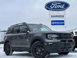 <b>Ford Co-Pilot360 Assist+, Wireless Charging, Black Appearance Package, 17 Wheels, Class II Trailer Tow Package!</b><br> <br> <br> <br>  Designed for every adventurer, this Bronco Sport gets you out into the wild, and back again. <br> <br>A compact footprint, an iconic name, and modern luxury come together to make this Bronco Sport an instant classic. Whether your next adventure takes you deep into the rugged wilds, or into the rough and rumble city, this Bronco Sport is exactly what you need. With enough cargo space for all of your gear, the capability to get you anywhere, and a manageable footprint, theres nothing quite like this Ford Bronco Sport.<br> <br> This carbonized grey metallic SUV  has a 8 speed automatic transmission and is powered by a  181HP 1.5L 3 Cylinder Engine.<br> <br> Our Bronco Sports trim level is Big Bend. This Bronco Big Bend steps things up with heated cloth front seats that feature power lumbar adjustment, along with SiriusXM streaming radio and exclusive aluminum wheels. Also standard include voice-activated automatic air conditioning, 8-inch SYNC 3 powered infotainment screen with Apple CarPlay and Android Auto, smart charging USB type-A and type-C ports, 4G LTE mobile hotspot internet access, proximity keyless entry with remote start, and a robust terrain management system that features the trademark Go Over All Terrain (G.O.A.T.) driving modes. Additional features include blind spot detection, rear cross traffic alert and pre-collision assist with automatic emergency braking, lane keeping assist, lane departure warning, forward collision alert, driver monitoring alert, a rear-view camera, and so much more. This vehicle has been upgraded with the following features: Ford Co-pilot360 Assist+, Wireless Charging, Black Appearance Package, 17 Wheels, Class Ii Trailer Tow Package, Convenience Package, Fog Lamps. <br><br> View the original window sticker for this vehicle with this url <b><a href=http://www.windowsticker.forddirect.com/windowsticker.pdf?vin=3FMCR9B63RRE51702 target=_blank>http://www.windowsticker.forddirect.com/windowsticker.pdf?vin=3FMCR9B63RRE51702</a></b>.<br> <br>To apply right now for financing use this link : <a href=https://www.bourgeoismotors.com/credit-application/ target=_blank>https://www.bourgeoismotors.com/credit-application/</a><br><br> <br/> 2.99% financing for 84 months.  Incentives expire 2024-06-06.  See dealer for details. <br> <br>Discount on vehicle represents the Cash Purchase discount applicable and is inclusive of all non-stackable and stackable cash purchase discounts from Ford of Canada and Bourgeois Motors Ford and is offered in lieu of sub-vented lease or finance rates. To get details on current discounts applicable to this and other vehicles in our inventory for Lease and Finance customer, see a member of our team. </br></br>Discover a pressure-free buying experience at Bourgeois Motors Ford in Midland, Ontario, where integrity and family values drive our 78-year legacy. As a trusted, family-owned and operated dealership, we prioritize your comfort and satisfaction above all else. Our no pressure showroom is lead by a team who is passionate about understanding your needs and preferences. Located on the shores of Georgian Bay, our dealership offers more than just vehiclesits an experience rooted in community, trust and transparency. Trust us to provide personalized service, a diverse range of quality new Ford vehicles, and a seamless journey to finding your perfect car. Join our family at Bourgeois Motors Ford and let us redefine the way you shop for your next vehicle.<br> Come by and check out our fleet of 80+ used cars and trucks and 220+ new cars and trucks for sale in Midland.  o~o