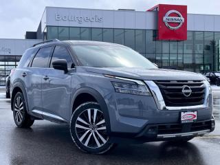 <b>Cooled Seats,  Bose Premium Audio,  HUD,  Wireless Charging,  Sunroof!</b><br> <br> <br> <br>  With amazing style and even better capability, this 2024 Nissan Pathfinder is as cool as it looks. <br> <br>With all the latest safety features, all the latest innovations for capability, and all the latest connectivity and style features you could want, this 2024 Nissan Pathfinder is ready for every adventure. Whether its the urban cityscape, or the backcountry trail, this 2024Pathfinder was designed to tackle it with grace. If you have an active family, they deserve all the comfort, style, and capability of the 2024 Nissan Pathfinder.<br> <br> This boulder gray pearl SUV  has a 9 speed automatic transmission and is powered by a  284HP 3.5L V6 Cylinder Engine.<br> <br> Our Pathfinders trim level is Platinum. This Pathfinder Platinum trim adds top of the line comfort features such as a heads-up display, Bose Premium Audio System, wireless Apple CarPlay and Android Auto, heated and cooled quilted leather trimmed seats, and heated second row captains chairs. This family SUV is ready for the city or the trail with modern features such as NissanConnect with navigation, touchscreen, and voice command, Apple CarPlay and Android Auto, paddle shifters, Class III towing equipment with hitch sway control, automatic locking hubs, a 120V outlet, alloy wheels, automatic LED headlamps, and fog lamps. Keep your family safe and comfortable with a heated leather steering wheel, driver memory settings, a dual row sunroof, a proximity key with proximity cargo access, smart device remote start, power liftgate, collision mitigation, lane keep assist, blind spot intervention, front and rear parking sensors, and a 360-degree camera. This vehicle has been upgraded with the following features: Cooled Seats,  Bose Premium Audio,  Hud,  Wireless Charging,  Sunroof,  Navigation,  Heated Seats. <br><br> <br>To apply right now for financing use this link : <a href=https://www.bourgeoisnissan.com/finance/ target=_blank>https://www.bourgeoisnissan.com/finance/</a><br><br> <br/><br>Discount on vehicle represents the Cash Purchase discount applicable and is inclusive of all non-stackable and stackable cash purchase discounts from Nissan Canada and Bourgeois Midland Nissan and is offered in lieu of sub-vented lease or finance rates. To get details on current discounts applicable to this and other vehicles in our inventory for Lease and Finance customer, see a member of our team. </br></br>Since Bourgeois Midland Nissan opened its doors, we have been consistently striving to provide the BEST quality new and used vehicles to the Midland area. We have a passion for serving our community, and providing the best automotive services around.Customer service is our number one priority, and this commitment to quality extends to every department. That means that your experience with Bourgeois Midland Nissan will exceed your expectations  whether youre meeting with our sales team to buy a new car or truck, or youre bringing your vehicle in for a repair or checkup.Building lasting relationships is what were all about. We want every customer to feel confident with his or her purchase, and to have a stress-free experience. Our friendly team will happily give you a test drive of any of our vehicles, or answer any questions you have with NO sales pressure.We look forward to welcoming you to our dealership located at 760 Prospect Blvd in Midland, and helping you meet all of your auto needs!<br> Come by and check out our fleet of 20+ used cars and trucks and 90+ new cars and trucks for sale in Midland.  o~o