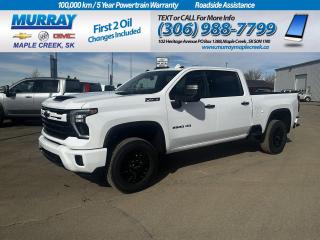 Its time to take a look at our robust and Diesel powered 2024 Chevrolet Silverado 2500 LTZ Crew Cab 4X4 in Summit White that greets your days with eager enthusiasm! Motivated by a TurboCharged 6.6 Litre DuraMax Diesel V8 offering 470hp and 975lb-ft of torque to a 10 Speed Allison Automatic transmission. This Four Wheel Drive truck is also impressively maneuverable with an auto-locking rear differential and digital variable steering. Bold styling comes into play with our Silverados LED lighting, fog lamps, stainless steel beltline moldings, power-folding trailer mirrors, an EZ Lift power lock/release tailgate, cargo-bed lighting, a 120V outlet, and alloy wheels. Step inside our LTZ cabin which is a comfortable command post for busy days with heated leather power front seats, a heated-wrapped steering wheel, dual-zone automatic climate control, keyless access/ignition, remote start, and 12V/120V power outlets. A high-tech truck, our Silverado is at your service with a 12.3-inch driver display, a 13.4-inch touchscreen, WiFi compatibility, wireless Android Auto®/Apple CarPlay®, Bluetooth®, and a six-speaker audio system. Chevrolet promotes safer trucking with an HD rearview camera, automatic braking, forward collision alert, a following distance indicator, hitch guidance, a rear seat reminder, trailer sway control, hill start assistance, and more. Its no wonder our Silverado 2500 LTZ satisfies so many owners! Save this Page and Call for Availability. We Know You Will Enjoy Your Test Drive Towards Ownership!