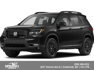 New 2024 Honda Passport Black Edition PRICE INCLUDES: FREIGHT & PDI, ALL SEASON MATS, BLOCK HEATER, PAINT PROTECTION FILM, PREMIUM PAINT for sale in Cranbrook, BC