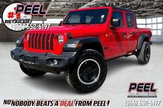 2020 Jeep Gladiator Sport S | 3.6L Pentastar V6 | Firecracker Red | Upgraded Off Road Wheels & Tires | Uconnect 4 w/ 7" Touchscreen Display | Apple CarPlay & Android Auto | Remote Start | Black Jeep Freedom Hard Top | Technology Group | Convenience Group | Auxiliary Switch Group | Class IV Hitch Receiver | Trac-Lok Anti Spin Differential Rear Axle | 3.73 Rear Axle Ratio

Clean Carfax

Unleash your sense of adventure with the 2020 Jeep Gladiator Sport S. Finished in striking Firecracker Red, this rugged truck is a head-turner on and off the road. Powered by the dependable 3.6L Pentastar V6 engine, it delivers robust performance for all your escapades. Equipped with upgraded off-road wheels and tires, this Gladiator is ready to tackle any terrain and tow your gear with ease. Stay connected and entertained with the Uconnect 4 system featuring a 7" touchscreen display, Apple CarPlay, and Android Auto compatibility. With remote start, you can prepare for your journey from the comfort of indoors. The black Jeep Freedom hard top adds both style and functionality to the truck, while the Technology Group and Convenience Group enhance your driving experience with advanced features and added convenience. The Auxiliary Switch Group provides additional versatility for powering accessories. Built for traction and stability, the Trac-Lok Anti Spin Differential Rear Axle and 3.73 rear axle ratio ensure confidence in challenging conditions. Whether youre hitting the trails or cruising through the city streets, the 2020 Jeep Gladiator Sport S is your ultimate companion for every adventure.
______________________________________________________

Engage & Explore with Peel Chrysler: Whether youre inquiring about our latest offers or seeking guidance, 1-866-652-6197 connects you directly. Dive deeper online or connect with our team to navigate your automotive journey seamlessly.

WE TAKE ALL TRADES & CREDIT. WE SHIP ANYWHERE IN CANADA! OUR TEAM IS READY TO SERVE YOU 7 DAYS! COME SEE WHY NOBODY BEATS A DEAL FROM PEEL! Your Source for ALL make and models used cars and trucks
______________________________________________________

*FREE CarFax (click the link above to check it out at no cost to you!)*

*FULLY CERTIFIED! (Have you seen some of these other dealers stating in their advertisements that certification is an additional fee? NOT HERE! Our certification is already included in our low sale prices to save you more!)

______________________________________________________

Peel Chrysler  A Trusted Destination: Based in Port Credit, Ontario, we proudly serve customers from all corners of Ontario and Canada including Toronto, Oakville, North York, Richmond Hill, Ajax, Hamilton, Niagara Falls, Brampton, Thornhill, Scarborough, Vaughan, London, Windsor, Cambridge, Kitchener, Waterloo, Brantford, Sarnia, Pickering, Huntsville, Milton, Woodbridge, Maple, Aurora, Newmarket, Orangeville, Georgetown, Stouffville, Markham, North Bay, Sudbury, Barrie, Sault Ste. Marie, Parry Sound, Bracebridge, Gravenhurst, Oshawa, Ajax, Kingston, Innisfil and surrounding areas. On our website www.peelchrysler.com, you will find a vast selection of new vehicles including the new and used Ram 1500, 2500 and 3500. Chrysler Grand Caravan, Chrysler Pacifica, Jeep Cherokee, Wrangler and more. All vehicles are priced to sell. We deliver throughout Canada. website or call us 1-866-652-6197. 

Your Journey, Our Commitment: Beyond the transaction, Peel Chrysler prioritizes your satisfaction. While many of our pre-owned vehicles come equipped with two keys, variations might occur based on trade-ins. Regardless, our commitment to quality and service remains steadfast. Experience unmatched convenience with our nationwide delivery options. All advertised prices are for cash sale only. Optional Finance and Lease terms are available. A Loan Processing Fee of $499 may apply to facilitate selected Finance or Lease options. If opting to trade an encumbered vehicle towards a purchase and require Peel Chrysler to facilitate a lien payout on your behalf, a Lien Payout Fee of $299 may apply. Contact us for details. Peel Chrysler Pre-Owned Vehicles come standard with only one key.