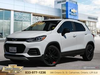 <b>Remote Start,  Apple CarPlay,  Android Auto,  Aluminum Wheels,  Steering Wheel Audio Control!</b>

 

    This Chevy Trax is a top choice if youre in the market for a versatile, efficient and compact crossover. This  2019 Chevrolet Trax is fresh on our lot in St Catharines. 

 

The Chevy Trax is a small SUV thats larger than life. This Trax brings good looks and street smarts together in a vehicle built for active city life. Athletic and contemporary styling helps you make an entrance wherever you go and its comfortable interior takes the edge off the daily commute by adding a little more fun to every trip. This  SUV has 98,154 kms. Its  white in colour  . It has a 6 speed automatic transmission and is powered by a  138HP 1.4L 4 Cylinder Engine.  It may have some remaining factory warranty, please check with dealer for details. 

 

 Our Traxs trim level is LT. Upgrading to this Trax LT is a great choice as it comes very well equipped with signature LED accents lights, a remote engine start, air conditioning, cruise control, aluminum wheels, a color touchscreen featuring Apple CarPlay and Android Auto, 4G WiFi capability, StabiliTrak electronic stability control, power adjustable side mirrors, a 60/40 split folding rear bench seat, Chevrolet Connected Access, flat folding front passenger seat, a rear view camera, remote keyless entry and steering wheel mounted audio controls. This vehicle has been upgraded with the following features: Remote Start,  Apple Carplay,  Android Auto,  Aluminum Wheels,  Steering Wheel Audio Control,  4g Wifi,  Remote Keyless Entry. 

 



 Buy this vehicle now for the lowest bi-weekly payment of <b>$152.87</b> with $0 down for 84 months @ 9.99% APR O.A.C. ( Plus applicable taxes -  Plus applicable fees   ).  See dealer for details. 

 



 Come by and check out our fleet of 50+ used cars and trucks and 150+ new cars and trucks for sale in St Catharines.  o~o