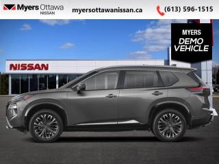 <b>HUD,  Bose Premium Audio,  Leather Seats,  Navigation,  360 Camera!</b><br> <br> <br> <br>  Thrilling power when you need it and long distance efficiency when you dont, this 2024 Rogue has it all covered. <br> <br>Nissan was out for more than designing a good crossover in this 2024 Rogue. They were designing an experience. Whether your adventure takes you on a winding mountain path or finding the secrets within the city limits, this Rogue is up for it all. Spirited and refined with space for all your cargo and the biggest personalities, this Rogue is an easy choice for your next family vehicle.<br> <br> This gun metallic SUV  has an automatic transmission and is powered by a  201HP 1.5L 3 Cylinder Engine.<br> <br> Our Rogues trim level is Platinum. This range-topping Rogue Platinum features a drivers head up display and Bose premium audio, and rewards you with 19-inch alloy wheels, quilted anmd perforated semi-aniline leather upholstery, heated rear seats, a power moonroof, a power liftgate for rear cargo access, adaptive cruise control and ProPilot Assist. Also standard include heated front heats, a heated leather steering wheel, mobile hotspot internet access, proximity key with remote engine start, dual-zone climate control, and a 12.3-inch infotainment screen with NissanConnect, Apple CarPlay, and Android Auto. Safety features also include HD Enhanced Intelligent Around View Monitoring, lane departure warning, blind spot detection, front and rear collision mitigation, and rear parking sensors. This vehicle has been upgraded with the following features: Hud,  Bose Premium Audio,  Leather Seats,  Navigation,  360 Camera,  Moonroof,  Power Liftgate.  This is a demonstrator vehicle driven by a member of our staff and has just 729 kms.<br><br> <br>To apply right now for financing use this link : <a href=https://www.myersottawanissan.ca/finance target=_blank>https://www.myersottawanissan.ca/finance</a><br><br> <br/>    5.74% financing for 84 months. <br> Payments from <b>$708.08</b> monthly with $0 down for 84 months @ 5.74% APR O.A.C. ( Plus applicable taxes -  $621 Administration fee included. Licensing not included.    ).  Incentives expire 2024-05-31.  See dealer for details. <br> <br> <br>LEASING:<br><br>Estimated Lease Payment: $622/m <br>Payment based on 4.99% lease financing for 60 months with $0 down payment on approved credit. Total obligation $37,325. Mileage allowance of 20,000 KM/year. Offer expires 2024-05-31.<br><br><br><br> Come by and check out our fleet of 30+ used cars and trucks and 110+ new cars and trucks for sale in Ottawa.  o~o