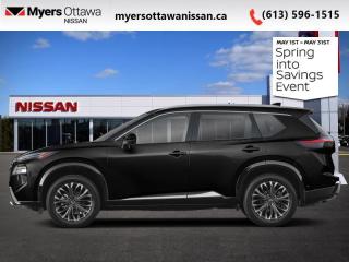 <b>HUD,  Bose Premium Audio,  Leather Seats,  Navigation,  360 Camera!</b><br> <br> <br> <br>  Generous cargo space and amazing flexibility mean this 2024 Rogue has space for all of lifes adventures. <br> <br>Nissan was out for more than designing a good crossover in this 2024 Rogue. They were designing an experience. Whether your adventure takes you on a winding mountain path or finding the secrets within the city limits, this Rogue is up for it all. Spirited and refined with space for all your cargo and the biggest personalities, this Rogue is an easy choice for your next family vehicle.<br> <br> This super black SUV  has an automatic transmission and is powered by a  201HP 1.5L 3 Cylinder Engine.<br> <br> Our Rogues trim level is Platinum. This range-topping Rogue Platinum features a drivers head up display and Bose premium audio, and rewards you with 19-inch alloy wheels, quilted anmd perforated semi-aniline leather upholstery, heated rear seats, a power moonroof, a power liftgate for rear cargo access, adaptive cruise control and ProPilot Assist. Also standard include heated front heats, a heated leather steering wheel, mobile hotspot internet access, proximity key with remote engine start, dual-zone climate control, and a 12.3-inch infotainment screen with NissanConnect, Apple CarPlay, and Android Auto. Safety features also include HD Enhanced Intelligent Around View Monitoring, lane departure warning, blind spot detection, front and rear collision mitigation, and rear parking sensors. This vehicle has been upgraded with the following features: Hud,  Bose Premium Audio,  Leather Seats,  Navigation,  360 Camera,  Moonroof,  Power Liftgate. <br><br> <br>To apply right now for financing use this link : <a href=https://www.myersottawanissan.ca/finance target=_blank>https://www.myersottawanissan.ca/finance</a><br><br> <br/>    5.74% financing for 84 months. <br> Payments from <b>$706.12</b> monthly with $0 down for 84 months @ 5.74% APR O.A.C. ( Plus applicable taxes -  $621 Administration fee included. Licensing not included.    ).  Incentives expire 2024-05-31.  See dealer for details. <br> <br> <br>LEASING:<br><br>Estimated Lease Payment: $620/m <br>Payment based on 4.99% lease financing for 60 months with $0 down payment on approved credit. Total obligation $37,222. Mileage allowance of 20,000 KM/year. Offer expires 2024-05-31.<br><br><br><br> Come by and check out our fleet of 40+ used cars and trucks and 110+ new cars and trucks for sale in Ottawa.  o~o