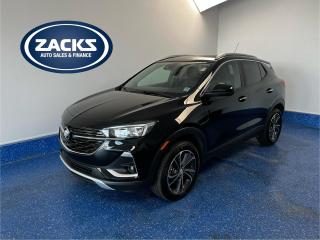 New Price! 2021 Buick Encore GX Select Select AWD | Driver Confidence Pkg | Zacks Certifi Certified. 9-Speed Automatic AWD Ebony Twilight Metallic ECOTEC 1.3L Turbo<br>Odometer is 8043 kilometers below market average!<br><br>18 Machined Aluminum Wheels, 8-Way Power Driver Seat Adjuster, AM/FM radio: SiriusXM, Automatic temperature control, Front fog lights, Heated Driver & Front Passenger Seats, Power driver seat, Power Liftgate, Power windows, Preferred Equipment Group 1SD, Remote keyless entry, Telescoping steering wheel, Tilt steering wheel.<br><br>Certification Program Details: Fully Reconditioned | Fresh 2 Yr MVI | 30 day warranty* | 110 point inspection | Full tank of fuel | Krown rustproofed | Flexible financing options | Professionally detailed<br><br>This vehicle is Zacks Certified! Youre approved! We work with you. Together well find a solution that makes sense for your individual situation. Please visit us or call 902 843-3900 to learn about our great selection.<br>Awards:<br>  * IIHS Canada Top Safety Pick with specific headlights<br>With 22 lenders available Zacks Auto Sales can offer our customers with the lowest available interest rate. Thank you for taking the time to check out our selection!