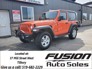 Used 2019 Jeep Wrangler Sport S 4x4-V6-REMOVABLE FRONT PANELS-REMOTE START for sale in Tilbury, ON