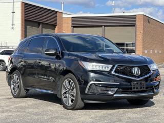 Black 2018 Acura MDX Navigation SH-AWD SH-AWD 4D Sport Utility 3.5L SOHC 9-Speed Automatic AWD Ebony w/Leather-Trimmed Interior, 4.33 Axle Ratio, Air Conditioning, Alloy wheels, AM/FM radio: SiriusXM, Auto High-beam Headlights, Compass, Cruise Control, Delay-off headlights, Driver door bin, Driver vanity mirror, Front dual zone A/C, Leather-Trimmed Seats, Navigation System, Passenger door bin, Power driver seat, Power moonroof, Power steering, Power windows, Rear window defroster, Remote keyless entry, Trip computer, Variably intermittent wipers.