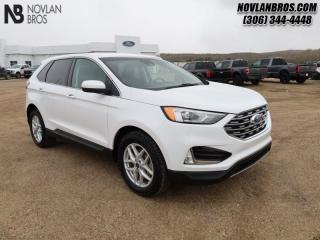 <b>Activex Seats, 18 inch Aluminum Wheels, Navigation, Heated Seats, Wireless Charging!</b><br> <br> Check out our great inventory of pre-owned vehicles at Novlan Brothers!<br> <br>   Made without compromise, the Ford Edge is ready for whatever you had in mind. This  2021 Ford Edge is for sale today in Paradise Hill. <br> <br>With impressive attention to detail, the Ford Edge seamlessly integrates power, performance and handling with awesome technology to help you multitask your way through the challenges that life throws your way. Made for an active lifestyle and spontaneous getaways, the Ford Edge is as rough and tumble as you are. Push the boundaries and stay connected to the road with this sweet ride!This  SUV has 99,794 kms. Its  white in colour  . It has a 8 speed automatic transmission and is powered by a  250HP 2.0L 4 Cylinder Engine.  This unit has some remaining factory warranty for added peace of mind. <br> <br> Our Edges trim level is SEL. This Edge SEL comes with an impressive list of features including a power rear liftgate, power heated front seats, FordPass Connect with a 4G LTE hotspot, a touchscreen featuring SYNC 4 with enhanced voice recognition, wireless Apple CarPlay and Android Auto, a leather wrapped steering wheel with audio and cruise controls, dual zone automatic climate control and remote keyless entry. For added safety and convenience, you will also get Ford Co-Pilot360 with blind spot assist, lane keep assist, automatic emergency braking, lane departure warning, a proximity key for push button start, rear parking sensors, front fog lights, a remote start and a rear view camera with rear parking sensors. This vehicle has been upgraded with the following features: Activex Seats, 18 Inch Aluminum Wheels, Navigation, Heated Seats, Wireless Charging, Universal Garage Door Opener, Rear View Camera. <br> To view the original window sticker for this vehicle view this <a href=http://www.windowsticker.forddirect.com/windowsticker.pdf?vin=2FMPK4J90MBA53164 target=_blank>http://www.windowsticker.forddirect.com/windowsticker.pdf?vin=2FMPK4J90MBA53164</a>. <br/><br> <br>To apply right now for financing use this link : <a href=http://novlanbros.com/credit/ target=_blank>http://novlanbros.com/credit/</a><br><br> <br/><br> Payments from <b>$479.30</b> monthly with $0 down for 84 months @ 8.99% APR O.A.C. ( Plus applicable taxes -  Plus applicable fees   ).  See dealer for details. <br> <br>The Novlan family is owned and operated by a third generation and committed to the values inherent from our humble beginnings.<br> Come by and check out our fleet of 30+ used cars and trucks and 40+ new cars and trucks for sale in Paradise Hill.  o~o
