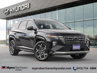 <b>Sunroof,  Leather Seats,  Premium Audio,  Heated Steering Wheel,  Remote Start!</b><br> <br>  Compare at $32265 - Our Price is just $31325! <br> <br>   This 2022 Hyundai Tucson is the defining answer to what makes an SUV great. This  2022 Hyundai Tucson is for sale today in Ottawa. <br> <br>This 2022 Hyundai Tucson was made with eye for detail. From subtle surprises to bold design features, every part of this 2022 Hyundai Tucson is a treat. Stepping into the interior feels like a step right into the future with breathtaking technology and luxury that will make your smartphone jealous. Add on an intelligently capable chassis and drivetrain and you have the SUV of the future, ready for you today.This  SUV has 82,454 kms. Its  black in colour  . It has an automatic transmission and is powered by a  187HP 2.5L 4 Cylinder Engine. <br> <br> Our Tucsons trim level is N Line AWD. With N Line logos throughout, red accent stitching on the leather seats, and blacked out trim this N Line Tucson is ready to rule the road with incredible features like a bumping Bose Premium Audio system and a sunroof offering you an open air experience. Additional features include heated seats, a heated steering wheel, remote start, and proximity keyless entry. Stay connected on every adventure with voice activated touchscreen infotainment including wireless Android Auto and Apple CarPlay. This SUV helps you keep your family safe with lane keep assist, forward collision avoidance assist, driver monitoring, remote keyless entry, and a rear view camera.  This vehicle has been upgraded with the following features: Sunroof,  Leather Seats,  Premium Audio,  Heated Steering Wheel,  Remote Start,  Heated Seats,  Android Auto. <br> <br/><br>*LIFETIME ENGINE TRANSMISSION WARRANTY NOT AVAILABLE ON VEHICLES WITH KMS EXCEEDING 140,000KM, VEHICLES 8 YEARS & OLDER, OR HIGHLINE BRAND VEHICLE(eg. BMW, INFINITI. CADILLAC, LEXUS...)<br> Come by and check out our fleet of 50+ used cars and trucks and 80+ new cars and trucks for sale in Ottawa.  o~o