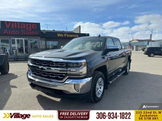 <b>Leather Seats,  Heated Seats,  Remote Start,  Aluminum Wheels,  Leather Steering Wheel!</b><br> <br> We sell high quality used cars, trucks, vans, and SUVs in Saskatoon and surrounding area.<br> <br>   Proven strong over a million times over, this iconic Chevy Silverado 1500 is your best choice for work or play. This  2018 Chevrolet Silverado 1500 is for sale today. <br> <br>This Chevy Silverado has the strength, capability and advanced technology to stand the test of time. With brawn, brains, and reliability brought together in one powerful pickup you can trust. It was built by truck people, for truck people, and comes from the family of the most dependable, longest-lasting full-size pickups on the road. For the past 100 years, Chevrolet has been building trucks that are ready to work today, tomorrow and into the future. This  Crew Cab 4X4 pickup  has 89,460 kms. Its  grey in colour  . It has a 6 speed automatic transmission and is powered by a  355HP 5.3L 8 Cylinder Engine.  It may have some remaining factory warranty, please check with dealer for details. <br> <br> Our Silverado 1500s trim level is LTZ. Upgrading to this Silverado LTZ is a great choice as it comes with premium features like unique aluminum wheels, leather seats, a larger 8 inch touchscreen with Chevrolet MyLink, bluetooth streaming audio and voice-activated technology. Comfort and convenience is enhanced with a rear vision camera, remote vehicle start, a 60/40 split folding bench rear seat, an EZ lift and lower tailgate, a spray in bed liner, steering wheel mounted audio controls, 4G LTE hotspot capability, teen driver technology, SiriusXM radio, signature LED lighting plus it also comes with power heated front seats and power folding exterior mirrors.  This vehicle has been upgraded with the following features: Leather Seats,  Heated Seats,  Remote Start,  Aluminum Wheels,  Leather Steering Wheel,  Touch Screen,  Ez-lift Tailgate. <br> <br>To apply right now for financing use this link : <a href=https://www.villageauto.ca/car-loan/ target=_blank>https://www.villageauto.ca/car-loan/</a><br><br> <br/><br> Buy this vehicle now for the lowest bi-weekly payment of <b>$269.28</b> with $0 down for 84 months @ 5.99% APR O.A.C. ( Plus applicable taxes -  Plus applicable fees   ).  See dealer for details. <br> <br><br> Village Auto Sales has been a trusted name in the Automotive industry for over 40 years. We have built our reputation on trust and quality service. With long standing relationships with our customers, you can trust us for advice and assistance on all your motoring needs. </br>

<br> With our Credit Repair program, and over 250 well-priced vehicles in stock, youll drive home happy, and thats a promise. We are driven to ensure the best in customer satisfaction and look forward working with you. </br> o~o