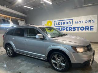 Used 2017 Dodge Journey CROSSROAD AWD * 7 Passenger * Sunroof * Garmin Navigation * Leather * DVD 2nd-row overhead 9-in video * 8.4 inch touchscreen AM/FM/NAV * 19 inch Hyper for sale in Cambridge, ON