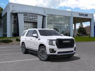 <b>Sunroof,  Navigation,  Heads-Up Display,  Leather Seats,  Cooled Seats!</b><br> <br>   This GMC Yukon offers convenience and premium comfort with smart, innovative functionality. <br> <br>This GMC Yukon is a traditional full-size SUV thats thoroughly modern. With its truck-based body-on-frame platform, its every bit as tough and capable as a full size pickup truck. The handsome exterior and well-appointed interior are what make this SUV a desirable family hauler. This GMC Yukon sits above the competition in tech, features and aesthetics while staying capable and comfortable enough to take the whole family and a camper along for the adventure. <br> <br> This white frost tricoat SUV  has an automatic transmission and is powered by a  420HP 6.2L 8 Cylinder Engine.<br> <br> Our Yukons trim level is Denali Ultimate. This Yukon Denali Ultimate comes with exclusive options, featuring a massive 15 inch heads up display, a power sunroof, cooled leather seats, an impressive Air Ride Adaptive suspension, adaptive cruise control, a large 10.2 inch colour touchscreen featuring navigation, wireless Apple CarPlay, Android Auto, a rear seat media system, an exclusive interior dash design, chrome exterior accents, a unique front grille and LED headlights. This distinctive SUV also includes a leather steering wheel, power liftgate, a Bose Surround audio system, 4G WiFi hotspot, GMC Connected Access, a remote engine start, HD Surround Vision, Teen Driver Technology, front and rear pedestrian alert, front and rear parking assist, lane keep assist with lane departure warning, tow/haul mode, enhanced emergency braking, trailering equipment, power-retractable assist steps, wireless charging and plenty of cargo room! This vehicle has been upgraded with the following features: Sunroof,  Navigation,  Heads-up Display,  Leather Seats,  Cooled Seats,  Power Liftgate,  Lane Keep Assist. <br><br> <br>To apply right now for financing use this link : <a href=https://www.taylorautomall.com/finance/apply-for-financing/ target=_blank>https://www.taylorautomall.com/finance/apply-for-financing/</a><br><br> <br/>    4.99% financing for 84 months. <br> Buy this vehicle now for the lowest bi-weekly payment of <b>$900.17</b> with $0 down for 84 months @ 4.99% APR O.A.C. ( Plus applicable taxes -  Plus applicable fees   / Total Obligation of $157470   / Federal Luxury Tax of $6361.00 included.).  Incentives expire 2024-05-31.  See dealer for details. <br> <br> <br>LEASING:<br><br>Estimated Lease Payment: $996 bi-weekly <br>Payment based on 7.9% lease financing for 48 months with $0 down payment on approved credit. Total obligation $103,659. Mileage allowance of 16,000 KM/year. Offer expires 2024-05-31.<br><br><br><br> Come by and check out our fleet of 80+ used cars and trucks and 150+ new cars and trucks for sale in Kingston.  o~o