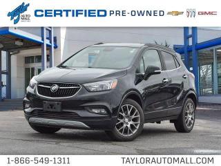 The 2017 Encores maneuverable handling and tight turning radius make it a pleasure to drive no matter where the road might lead. This  2017 Buick Encore is for sale today in Kingston. <br> <br>Step into the new 2017 Buick Encore, and you find premium materials, carefully sculpted appointments, and a quiet, spacious cabin that makes every drive a pleasure. The beautifully sculpted front fascia and grille flow smoothly to the rear of the small SUV, giving it a sleek, sculpted look. No matter where you set out in the Encore, you will always arrive in style. This low-mileage SUV has just 60,311 kms. Its  nice in colour  . It has an automatic transmission and is powered by a  153HP 1.4L 4 Cylinder Engine.  It may have some remaining factory warranty, please check with dealer for details. <br> <br> Our Encores trim level is Sport Touring. This Sport Touring trim adds some sporty enhancements and styling to the incredible Encore, along with the addition of features like a remote start, side blind zone alert, rear cross traffic alert, dual zone and climate control. This Encore also includes Buick IntelliLink that has a touchscreen, wi-fi, Android Auto, Apple CarPlay, steering wheel controls, a Bose premium audio system with Bluetooth audio streaming, stylish aluminum wheels, a rear vision camera, keyless entry with push button start, cruise control, power windows and locks, plus many more advanced features. This vehicle has been upgraded with the following features:  Blind Spot Detection,  Remote Start,  Wi-fi,  Android Auto,  Apple Carplay.