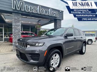 This JEEP GRAND CHEROKEE LAREDO, with a 3.6L V-6 engine engine, features a 8-speed automatic transmission, and generates 9.2 highway/12.3 city L/100km. Find this vehicle with only 16 kilometers!  JEEP GRAND CHEROKEE LAREDO Options: This JEEP GRAND CHEROKEE LAREDO offers a multitude of options. Technology options include: Voice Activated Dual Zone Front Automatic Air Conditioning, 2 LCD Monitors In The Front, MP3 Player, Satellite Radio.  Safety options include Airbag Occupancy Sensor, Curtain 1st And 2nd Row Airbags, Driver And Passenger Knee Airbag, Dual Stage Driver And Passenger Front Airbags, Dual Stage Driver And Passenger Seat-Mounted Side Airbags.  Visit Us: Find this JEEP GRAND CHEROKEE LAREDO at Muskoka Chrysler today. We are conveniently located at 380 Ecclestone Dr Bracebridge ON P1L1R1. Muskoka Chrysler has been serving our local community for over 40 years. We take pride in giving back to the community while providing the best customer service. We appreciate each and opportunity we have to serve you, not as a customer but as a friend