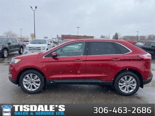 <b>Ford Co-Pilot360 Assist+, Cold Weather Package!</b><br> <br> <br> <br>Check out the large selection of new Fords at Tisdales today!<br> <br>  Made without compromise, the Ford Edge is ready for whatever you had in mind. <br> <br>With meticulous attention to detail and amazing style, the Ford Edge seamlessly integrates power, performance and handling with awesome technology to help you multitask your way through the challenges that life throws your way. Made for an active lifestyle and spontaneous getaways, the Ford Edge is as rough and tumble as you are. Push the boundaries and stay connected to the road with this sweet ride!<br> <br> This rapid red metallic tinted clearcoat SUV  has an automatic transmission and is powered by a  250HP 2.0L 4 Cylinder Engine.<br> <br> Our Edges trim level is Titanium. For a healthy dose of luxury and refinement, step up to this Titanium trim, lavishly appointed with premium heated leather seats with power adjustment and lumbar support, perimeter approach lights, a sonorous 12-speaker Bang & Olufsen audio system, and a numeric keypad for extra security. This trim also features a power liftgate for rear cargo access, a key fob with remote engine start and rear parking sensors, a 12-inch capacitive infotainment screen bundled with wireless Apple CarPlay and Android Auto, SiriusXM satellite radio, and 4G mobile hotspot internet connectivity. You and yours are assured of optimum road safety, with blind spot detection, rear cross traffic alert, pre-collision assist with automatic emergency braking, lane keeping assist, lane departure warning, forward collision alert, driver monitoring alert, and a rearview camera with an inbuilt washer. Also standard include proximity keyless entry, dual-zone climate control, 60-40 split front folding rear seats, LED headlights with automatic high beams, and even more. This vehicle has been upgraded with the following features: Ford Co-pilot360 Assist+, Cold Weather Package. <br><br> View the original window sticker for this vehicle with this url <b><a href=http://www.windowsticker.forddirect.com/windowsticker.pdf?vin=2FMPK4K98RBB19952 target=_blank>http://www.windowsticker.forddirect.com/windowsticker.pdf?vin=2FMPK4K98RBB19952</a></b>.<br> <br>To apply right now for financing use this link : <a href=http://www.tisdales.com/shopping-tools/apply-for-credit.html target=_blank>http://www.tisdales.com/shopping-tools/apply-for-credit.html</a><br><br> <br/> Total  cash rebate of $4500 is reflected in the price. Credit includes $4,500 Non-Stackable Cash Purchase Assistance. Credit is available in lieu of subvented financing rates.  Incentives expire 2024-04-30.  See dealer for details. <br> <br>Tisdales is not your standard dealership. Sales consultants are available to discuss what vehicle would best suit the customer and their lifestyle, and if a certain vehicle isnt readily available on the lot, one will be brought in. o~o