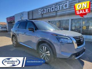 <b>Includes Block Heater, All Weather Floor Mats, Rear Bumper Protector & 5-Star Package  <br></b><br>  <br> <br>  Designed for versatility, this 2024 Pathfinder has all the adventure ready tech your active family needs. <br> <br>With all the latest safety features, all the latest innovations for capability, and all the latest connectivity and style features you could want, this 2024 Nissan Pathfinder is ready for every adventure. Whether its the urban cityscape, or the backcountry trail, this 2024Pathfinder was designed to tackle it with grace. If you have an active family, they deserve all the comfort, style, and capability of the 2024 Nissan Pathfinder.<br> <br> This 2tone boul SUV  has a 9 speed automatic transmission and is powered by a  284HP 3.5L V6 Cylinder Engine.<br> <br> Our Pathfinders trim level is Platinum. This Pathfinder Platinum trim adds top of the line comfort features such as a heads-up display, Bose Premium Audio System, wireless Apple CarPlay and Android Auto, heated and cooled quilted leather trimmed seats, and heated second row captains chairs. This family SUV is ready for the city or the trail with modern features such as NissanConnect with navigation, touchscreen, and voice command, Apple CarPlay and Android Auto, paddle shifters, Class III towing equipment with hitch sway control, automatic locking hubs, a 120V outlet, alloy wheels, automatic LED headlamps, and fog lamps. Keep your family safe and comfortable with a heated leather steering wheel, driver memory settings, a dual row sunroof, a proximity key with proximity cargo access, smart device remote start, power liftgate, collision mitigation, lane keep assist, blind spot intervention, front and rear parking sensors, and a 360-degree camera. This vehicle has been upgraded with the following features: Cooled Seats,  Bose Premium Audio,  Hud,  Wireless Charging,  Sunroof,  Navigation,  Heated Seats. <br><br> <br>To apply right now for financing use this link : <a href=https://www.standardnissan.ca/finance/apply-for-financing/ target=_blank>https://www.standardnissan.ca/finance/apply-for-financing/</a><br><br> <br/> Weve discounted this vehicle $1248. Incentives expire 2024-05-31.  See dealer for details. <br> <br>Why buy from Standard Nissan in Swift Current, SK? Our dealership is owned & operated by a local family that has been serving the automotive needs of local clients for over 110 years! We rely on a reputation of fair deals with good service and top products. With your support, we are able to give back to the community. <br><br>Every retail vehicle new or used purchased from us receives our 5-star package:<br><ul><li>*Platinum Tire & Rim Road Hazzard Coverage</li><li>**Platinum Security Theft Prevention & Insurance</li><li>***Key Fob & Remote Replacement</li><li>****$20 Oil Change Discount For As Long As You Own Your Car</li><li>*****Nitrogen Filled Tires</li></ul><br>Buyers from all over have also discovered our customer service and deals as we deliver all over the prairies & beyond!#BetterTogether<br> Come by and check out our fleet of 40+ used cars and trucks and 40+ new cars and trucks for sale in Swift Current.  o~o