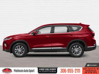 <b>Sunroof,  Leather Seats,  Cooled Seats,  Memory Seats,  Hands Free Liftgate!</b><br> <br>    New technology, new features, and a new look highlight the excellent value of this all-new 2019 Hyundai Santa Fe. This  2019 Hyundai Santa Fe is for sale today. <br> <br>The all-new Hyundai Santa Fe is about helping your drive become a safer drive, and it starts with the SuperStructure at its core. This frame is engineered with Advanced High Strength Steel for superior rigidity and strength to provide added protection in the event you cannot avoid a collision from happening. But beyond the strong foundation you are surrounded by a suite of available driver assistance technologies actively scanning your surroundings to help keep you safe on your journeys. Theyve been developed to help alert you to, and even avoid, unexpected dangers on the road and include the worlds first Safe Exit Assist technology. Discover an SUV that helps you protect not only you and your passengers, but also the people around you. This  SUV has 130,949 kms. Its  red in colour  . It has a 8 speed automatic transmission and is powered by a  235HP 2.0L 4 Cylinder Engine.  <br> <br> Our Santa Fes trim level is 2.0T Luxury AWD. This Luxury Santa Fe comes with some great technology and comfort like a sunroof, leather seats, cooled front seats, memory settings, heated seats, a hands free power liftgate, a 360 degree monitor, and a 7 inch LCD monitor. You also get driver assistance and safety features you could need with active blind spot and rear cross traffic assistance, easy exit seats, parking distance assist, BlueLink remote activation, dual zone automatic climate control, proximity key entry. Other features include forward collision mitigation with pedestrian detection, adaptive cruise control with stop and go, lane keep assist, driver attention assistance, automatic high beams, a 7 inch touchscreen, Android Auto, Apple CarPlay, heated seats and steering wheel, Bluetooth, automatic headlamps, LED accent lighting, drive mode select, aluminum wheels, and fog lights. This vehicle has been upgraded with the following features: Sunroof,  Leather Seats,  Cooled Seats,  Memory Seats,  Hands Free Liftgate,  Heated Seats,  Heated Steering Wheel. <br> <br>To apply right now for financing use this link : <a href=https://www.platinumautosport.com/credit-application/ target=_blank>https://www.platinumautosport.com/credit-application/</a><br><br> <br/><br> Buy this vehicle now for the lowest bi-weekly payment of <b>$181.76</b> with $0 down for 84 months @ 5.99% APR O.A.C. ( Plus applicable taxes -  Plus applicable fees   ).  See dealer for details. <br> <br><br> We know that you have high expectations, and as car dealers, we enjoy the challenge of meeting and exceeding those standards each and every time. Allow us to demonstrate our commitment to excellence! </br>

<br> As your one stop shop for quality pre owned vehicles and hassle free auto financing in Saskatoon, we provide the following offers & incentives for our valued clients in Saskatchewan, Alberta & Manitoba. </br> o~o