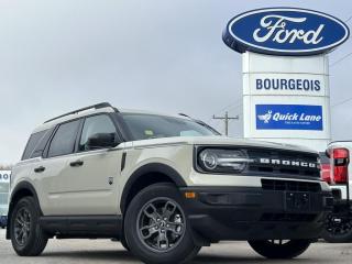 <b>Class II Trailer Tow Package!</b><br> <br> <br> <br>  If you want true off-road ruggedness in an urban, friendly package, look no further than this Ford Bronco Sport. <br> <br>A compact footprint, an iconic name, and modern luxury come together to make this Bronco Sport an instant classic. Whether your next adventure takes you deep into the rugged wilds, or into the rough and rumble city, this Bronco Sport is exactly what you need. With enough cargo space for all of your gear, the capability to get you anywhere, and a manageable footprint, theres nothing quite like this Ford Bronco Sport.<br> <br> This desert sand SUV  has a 8 speed automatic transmission and is powered by a  181HP 1.5L 3 Cylinder Engine.<br> <br> Our Bronco Sports trim level is Big Bend. This Bronco Big Bend steps things up with heated cloth front seats that feature power lumbar adjustment, along with SiriusXM streaming radio and exclusive aluminum wheels. Also standard include voice-activated automatic air conditioning, 8-inch SYNC 3 powered infotainment screen with Apple CarPlay and Android Auto, smart charging USB type-A and type-C ports, 4G LTE mobile hotspot internet access, proximity keyless entry with remote start, and a robust terrain management system that features the trademark Go Over All Terrain (G.O.A.T.) driving modes. Additional features include blind spot detection, rear cross traffic alert and pre-collision assist with automatic emergency braking, lane keeping assist, lane departure warning, forward collision alert, driver monitoring alert, a rear-view camera, and so much more. This vehicle has been upgraded with the following features: Class Ii Trailer Tow Package. <br><br> View the original window sticker for this vehicle with this url <b><a href=http://www.windowsticker.forddirect.com/windowsticker.pdf?vin=3FMCR9B64RRE66578 target=_blank>http://www.windowsticker.forddirect.com/windowsticker.pdf?vin=3FMCR9B64RRE66578</a></b>.<br> <br>To apply right now for financing use this link : <a href=https://www.bourgeoismotors.com/credit-application/ target=_blank>https://www.bourgeoismotors.com/credit-application/</a><br><br> <br/> 2.99% financing for 84 months.  Incentives expire 2024-04-30.  See dealer for details. <br> <br>Discount on vehicle represents the Cash Purchase discount applicable and is inclusive of all non-stackable and stackable cash purchase discounts from Ford of Canada and Bourgeois Motors Ford and is offered in lieu of sub-vented lease or finance rates. To get details on current discounts applicable to this and other vehicles in our inventory for Lease and Finance customer, see a member of our team. </br></br>Discover a pressure-free buying experience at Bourgeois Motors Ford in Midland, Ontario, where integrity and family values drive our 78-year legacy. As a trusted, family-owned and operated dealership, we prioritize your comfort and satisfaction above all else. Our no pressure showroom is lead by a team who is passionate about understanding your needs and preferences. Located on the shores of Georgian Bay, our dealership offers more than just vehiclesits an experience rooted in community, trust and transparency. Trust us to provide personalized service, a diverse range of quality new Ford vehicles, and a seamless journey to finding your perfect car. Join our family at Bourgeois Motors Ford and let us redefine the way you shop for your next vehicle.<br> Come by and check out our fleet of 80+ used cars and trucks and 210+ new cars and trucks for sale in Midland.  o~o