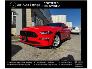 <p>Looking for a practically brand new Mustang? Then check this one out!! Only 2300km!! YES, under 3000km on this one AND it is a 6-speed manual!!  Comes with bluetooth hands-free, power group, alloy wheels, back-up camera and all the usual niceties!</p><p><span style=font-size: 16px; caret-color: #333333; color: #333333; font-family: Work Sans, sans-serif; white-space: pre-wrap; -webkit-text-size-adjust: 100%; background-color: #ffffff;>This vehicle comes Luxe certified pre-owned, which includes: 180-point inspection & servicing, oil lube and filter change, minimum 50% material remaining on tires and brakes, Ontario safety certificate, complete interior and exterior detailing, Carfax Verified vehicle history report, guaranteed one key (additional keys may be purchased at time of sale), FREE 90-day SiriusXM satellite radio trial (on factory-equipped vehicles) & full tank of fuel!</span></p><p><span style=font-size: 16px; caret-color: #333333; color: #333333; font-family: Work Sans, sans-serif; white-space: pre-wrap; -webkit-text-size-adjust: 100%; background-color: #ffffff;>Priced at ONLY $266 bi-weekly with $2500 down over 78 months at 7.99% (cost of borrowing is $1999 per $10000 financed) OR cash purchase price of $37900 (both prices are plus HST and licensing). Call and book your test drive appointment today!</span></p>