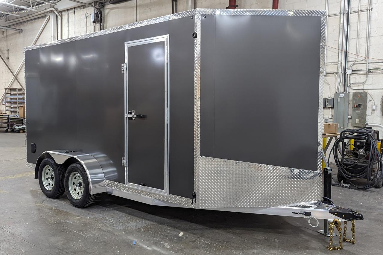 New 2024 Canadian Trailer Company 7x14 V Nose Cargo Trailer Aluminum Tandem Axle for sale in Guelph, ON