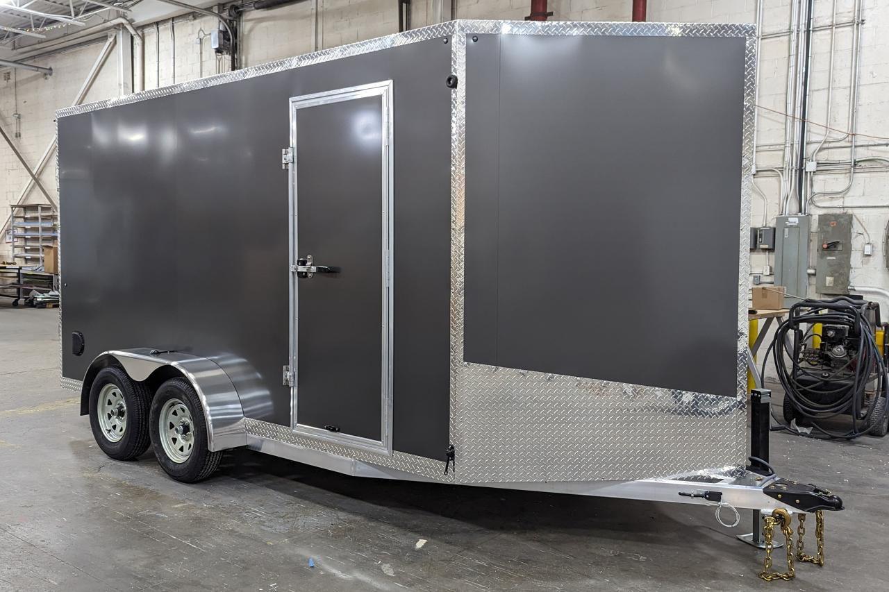 2024 Canadian Trailer Company 7x14 V Nose Cargo Trailer Aluminum Tandem Axle